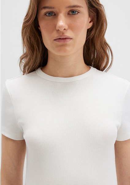 Beyaz Basic Tişört 1613081-70057
