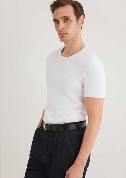 Ribana Detaylı Beyaz Tişört 063747-620