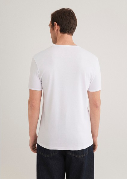 Ribana Detaylı Beyaz Tişört 063747-620