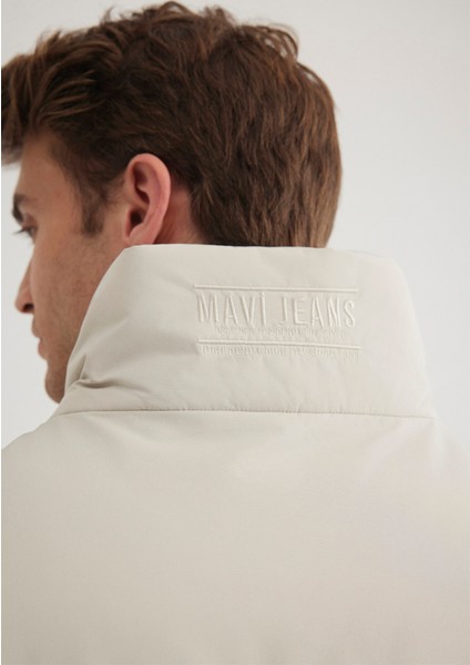 Kapüşonlu Bej Şişme Yelek 0110556-70144