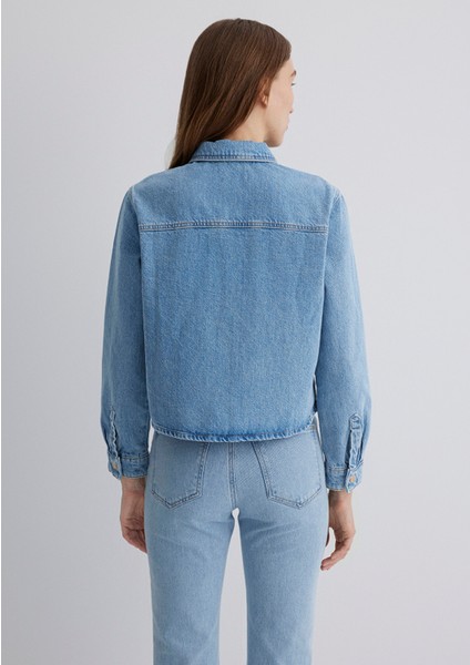 Paola Mavi Premium Indigo Mavisi Jean Gömlek 1210779-89212