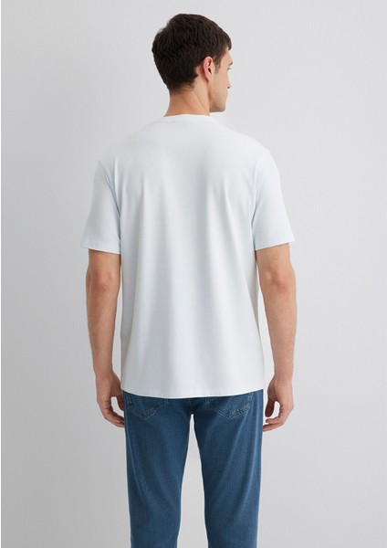 Stretch Açık Mavi Basic Tişört 0610252-70793