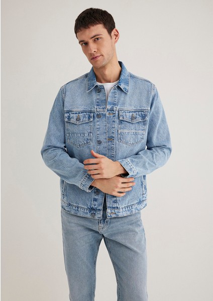 Loran Premium Blue Açık Mavi Jean Ceket 0110003-89305