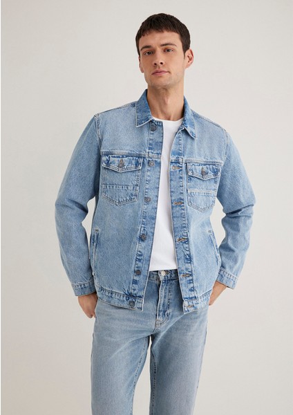 Loran Premium Blue Açık Mavi Jean Ceket 0110003-89305