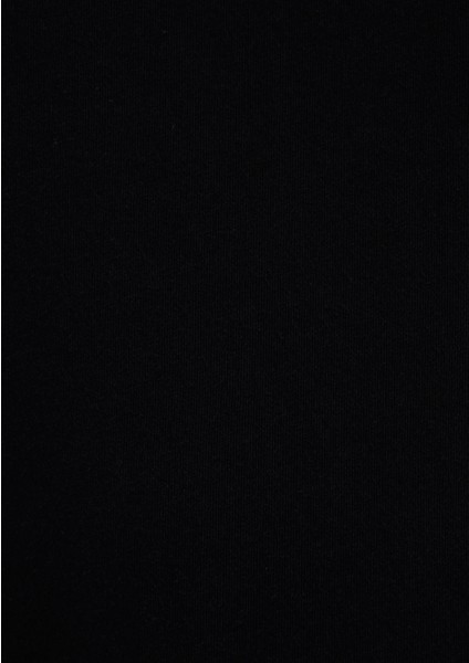 Dikişli Cep Detaylı Siyah Tişört 062772-26341