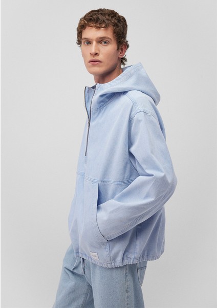 Yarı Fermuarlı Mavi Sweatshirt 0211256-88654