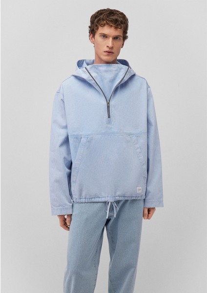 Yarı Fermuarlı Mavi Sweatshirt 0211256-88654