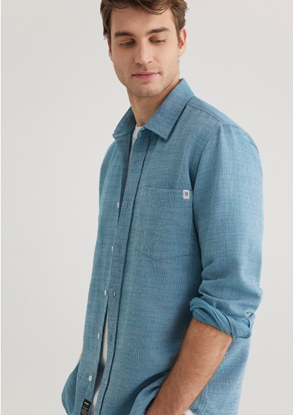 Mavi Örme Gömlek 0211383-70735