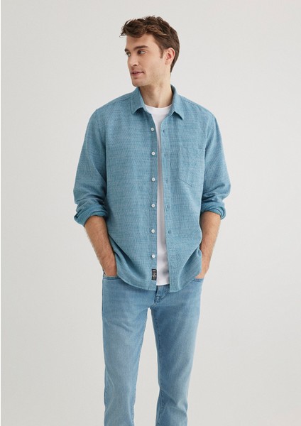 Mavi Örme Gömlek 0211383-70735
