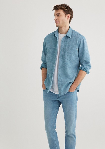 Mavi Örme Gömlek 0211383-70735