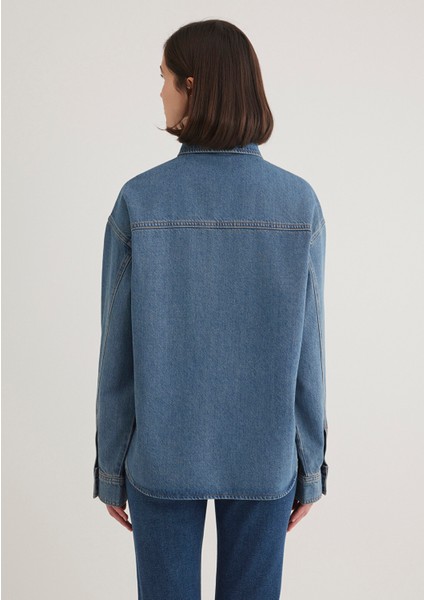 Bekka Classic Denim Indigo Mavisi Jean Gömlek 1211000-89250