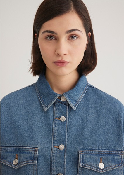 Bekka Classic Denim Indigo Mavisi Jean Gömlek 1211000-89250