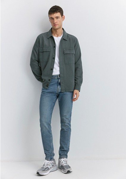 Milan Mavi Black Puslu Mavi-Gri Jean Pantolon 0081089344