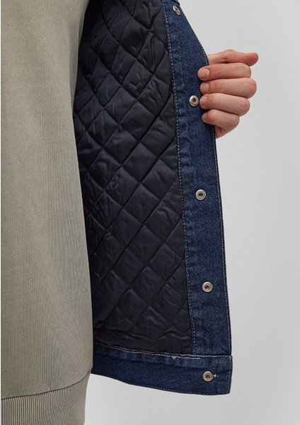 Eddie Kolej Koyu Mavi Denim Jean Ceket 0110411-88556