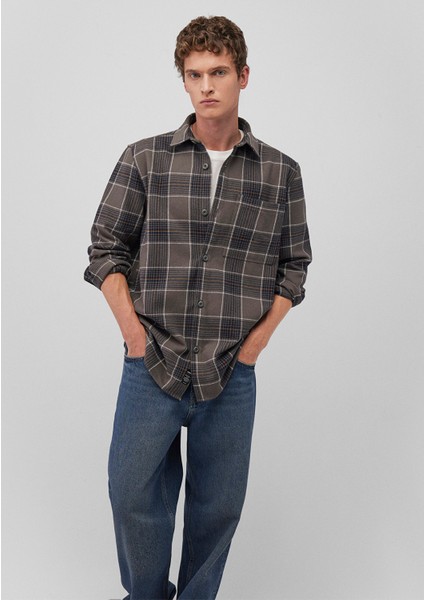 Kareli Gri Gömlek 0211331-89069