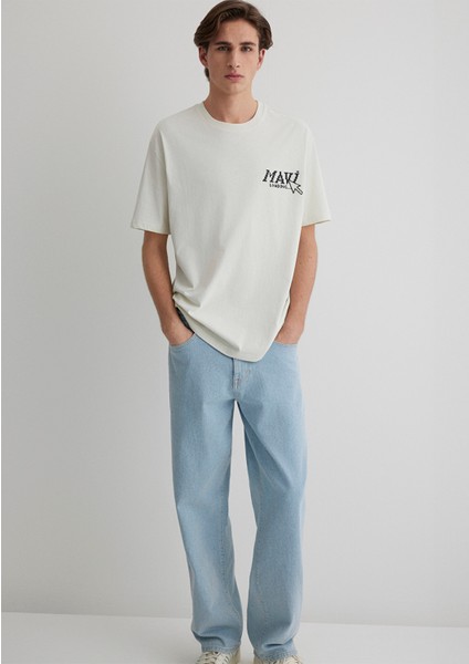 Baskılı Gri Tişört 0612572-70142