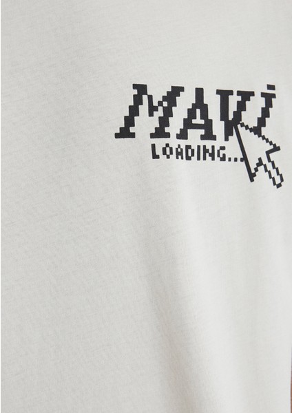 Baskılı Gri Tişört 0612572-70142