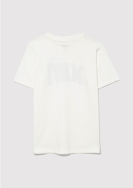 Mavi Logo Baskılı Beyaz Tişört 6610030-81964