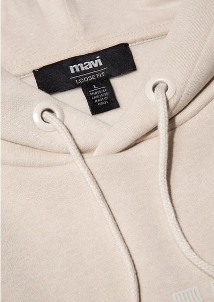Kapüşonlu Bej Sweatshirt 0S10201-70144