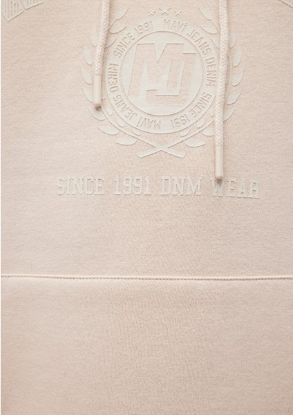 Kapüşonlu Bej Sweatshirt 0S10201-70144