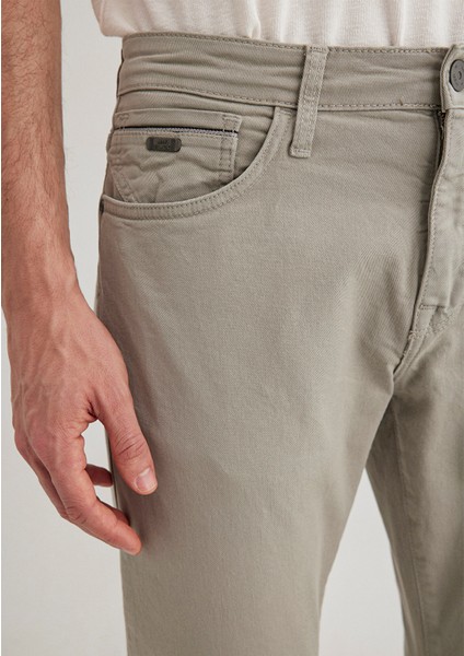 Jake Mavi Black Sisli Gri Gabardin Pantolon 0042286582