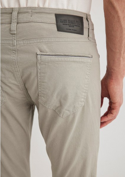 Jake Mavi Black Sisli Gri Gabardin Pantolon 0042286582