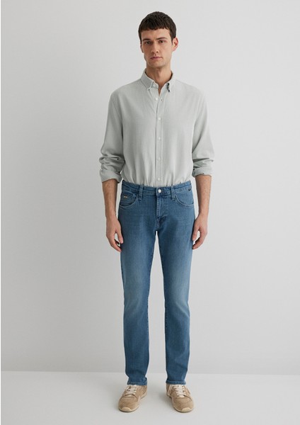 Jake Premium Blue Puslu İndigo Mavisi Jean Pantolon 0042287839