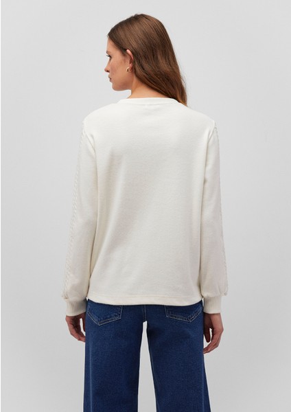 Kol Detaylı Ekru Sweatshirt 1S10292-80194