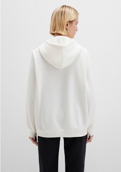 Mavi Logo Patchli Beyaz Sweatshirt 1S10175-80194