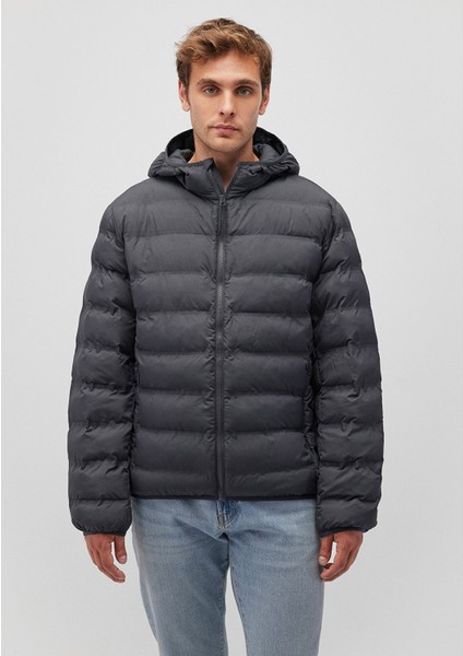 Su İtici Primaloft Lacivert Şişme Mont 0110295-80776