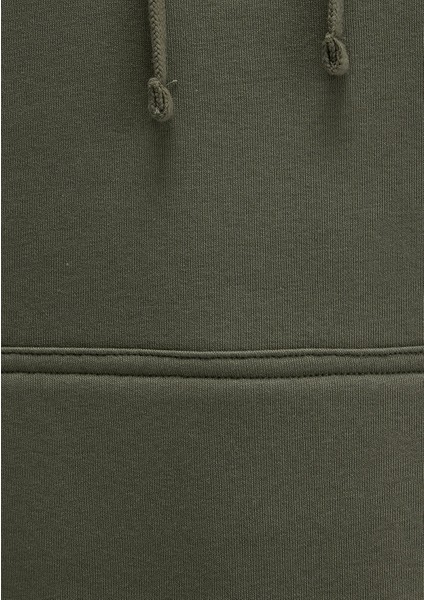 Mavi Logo Baskılı Kapüşonlu Haki Sweatshirt 1600361-71581