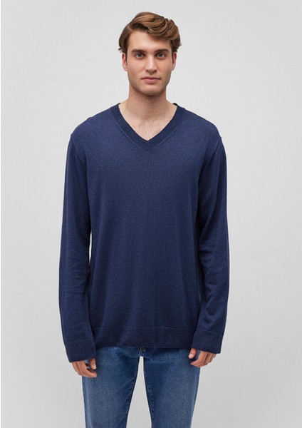 Kaşmir Karışımlı Lacivert Kazak 0710188-70497