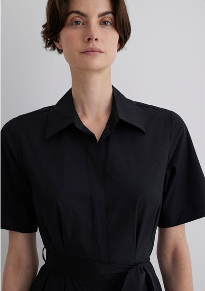 Siyah Midi Elbise 1310508-900