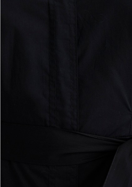 Siyah Midi Elbise 1310508-900