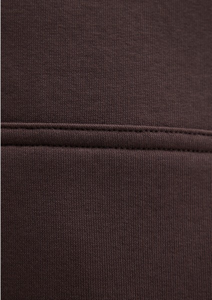 Mavi Logo Baskılı Kapüşonlu Kahverengi Sweatshirt 1600361-70222