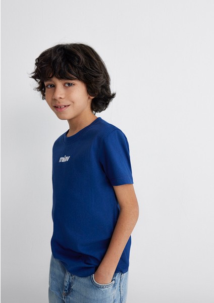 Miav Baskılı Lacivert Çocuk Tişört 6633270722