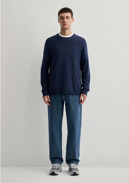 Kaşmir Karışımlı Lacivert Kazak 0710186-70497