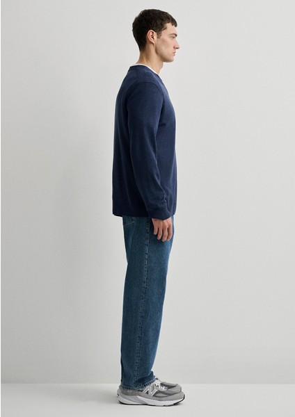 Kaşmir Karışımlı Lacivert Kazak 0710186-70497