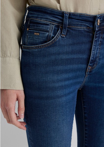 Mona Gold Klasik Vintage Koyu Mavi Jean Pantolon 1049787784