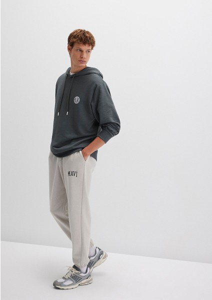 Mavi Logo Baskılı Gri Eşofman Altı 0010207-70074