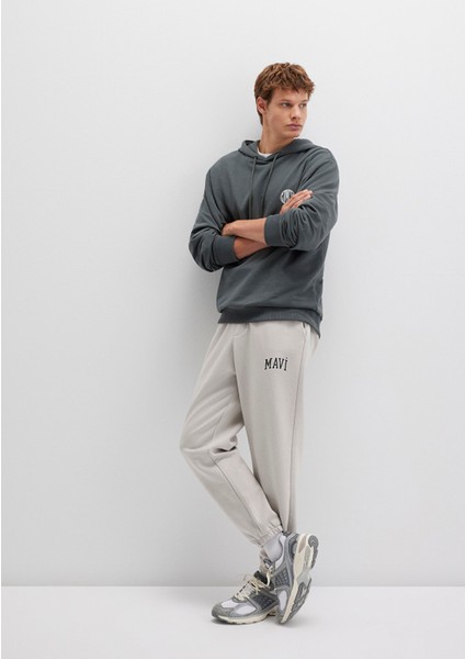 Mavi Logo Baskılı Gri Eşofman Altı 0010207-70074