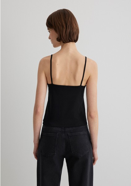 İnce Askılı Siyah Basic Atlet 1612378-900