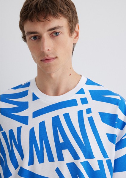 Mavi Logo Baskılı Mavi Tişört 0610629-81347