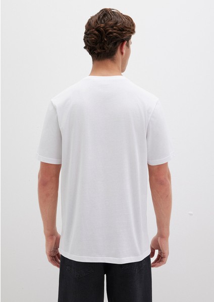 Siyah Miav Baskılı Beyaz Tişört 067153-602