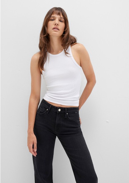 Halter Yaka Beyaz Basic Atlet 1612462-620