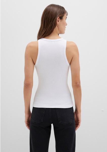 Halter Yaka Beyaz Basic Atlet 1612462-620