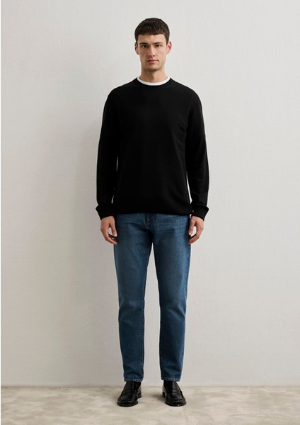 Kaşmir Karışımlı Siyah Kazak 0710186-900