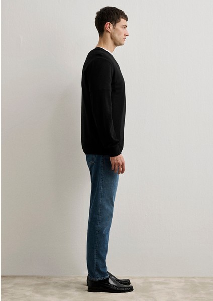 Kaşmir Karışımlı Siyah Kazak 0710186-900