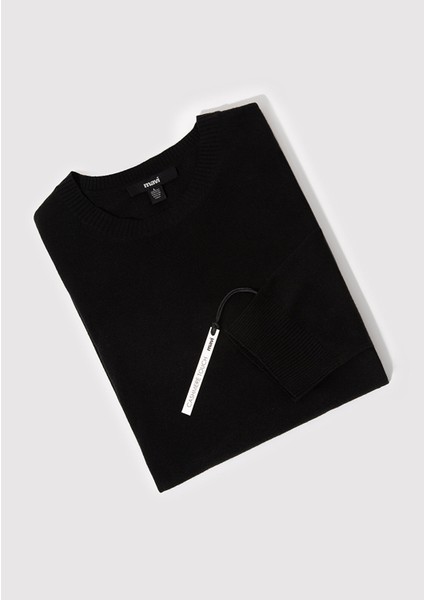 Kaşmir Karışımlı Siyah Kazak 0710186-900