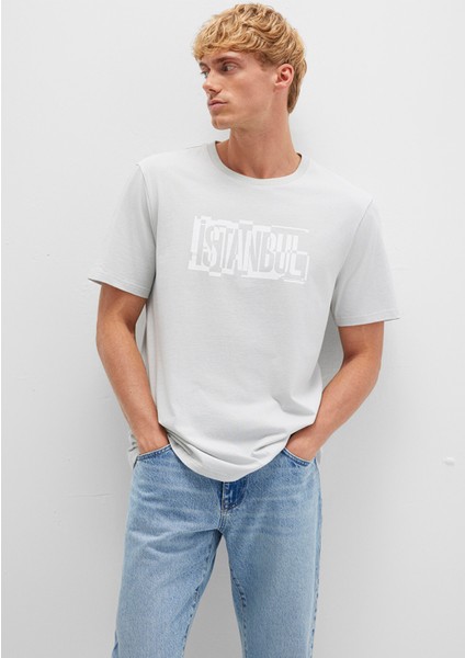 Istanbul Baskılı Gri Tişört 0611789-80618